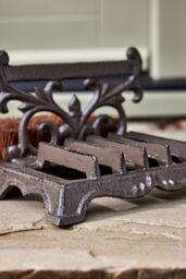 Dibor Traditional Ornate Cast Iron Outdoor Garden Boot Brush Scraper in Brown - Size: Medium - thumbnail 5