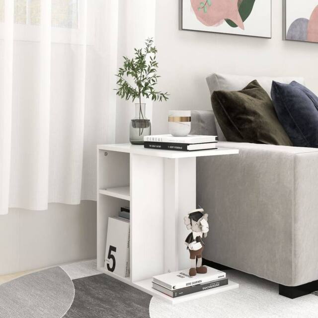 Berkfield Home Side Table White 50x30x50 cm Engineered Wood - Size: 50 x 30 x 50 cm - image 1