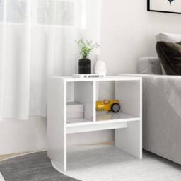 Berkfield Home Side Table White 50x30x50 cm Engineered Wood - Size: 50 x 30 x 50 cm - thumbnail 4