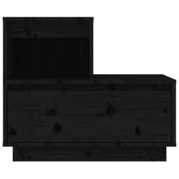 Berkfield Home Beautiful Bedside Cabinets 2 pcs Black 60x34x51 cm Solid Wood Pine - Size: 60 x 34 x 51 cm - thumbnail 7