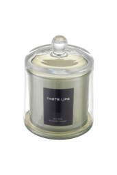 SHEONLY Lime Basil & Citrus Soy Wax Scented Candle with Bell Shaped Glass Cup in Green - thumbnail 3