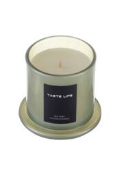 SHEONLY Lime Basil & Citrus Soy Wax Scented Candle with Bell Shaped Glass Cup in Green - thumbnail 4
