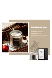 SHEONLY Lime Basil & Citrus Soy Wax Scented Candle with Bell Shaped Glass Cup in Green - thumbnail 2