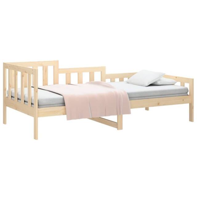 Berkfield Home Beautiful Day Bed 90x200 cm Solid Wood Pine in Light Tan - image 1