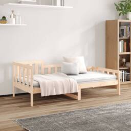 Berkfield Home Beautiful Day Bed 90x200 cm Solid Wood Pine in Light Tan - thumbnail 4