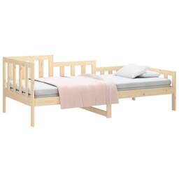 Berkfield Home Beautiful Day Bed 90x200 cm Solid Wood Pine in Light Tan - thumbnail 1