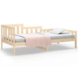 Berkfield Home Beautiful Day Bed 90x200 cm Solid Wood Pine in Light Tan - thumbnail 3