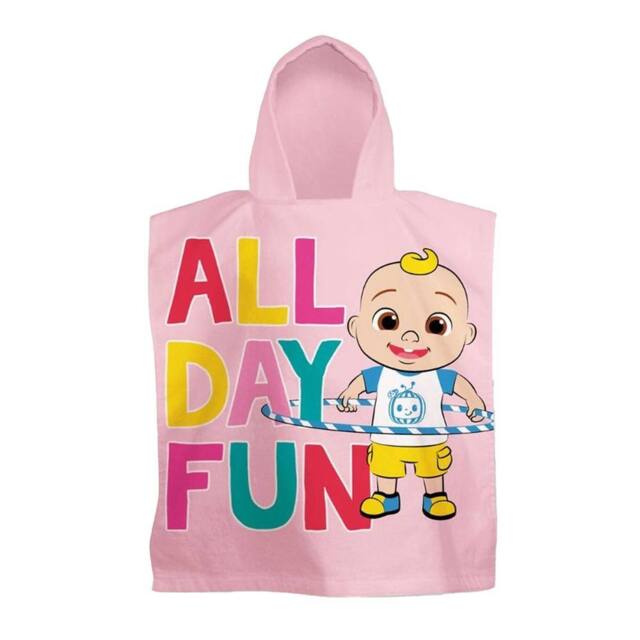 Cocomelon Playtime Hooded Towel in Pink - image 1
