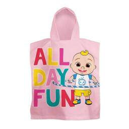 Cocomelon Playtime Hooded Towel in Pink - thumbnail 1
