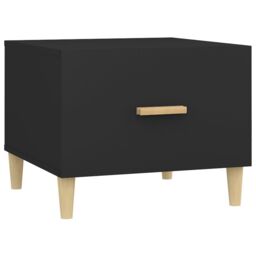 Berkfield Home Coffee Table Black 50x50x40 cm Engineered Wood - Size: 50 x 50 x 40 cm - thumbnail 2