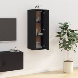 Berkfield Home Wall Mounted TV Cabinet Black 40x34, 5x100 cm - thumbnail 4
