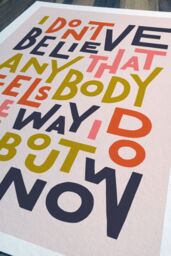 Sketchbook Design Wonderwall Feels The Way I Do A3 Print - White Frame - thumbnail 2