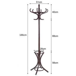 KORVIXA Coat Rack Free Standing Coat Rack in Brown - Size: 500mm - thumbnail 2