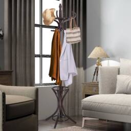 KORVIXA Coat Rack Free Standing Coat Rack in Brown - Size: 500mm - thumbnail 4