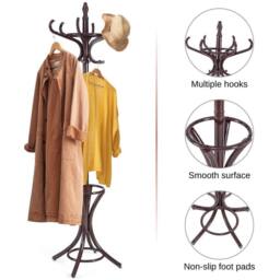 KORVIXA Coat Rack Free Standing Coat Rack in Brown - Size: 500mm - thumbnail 5