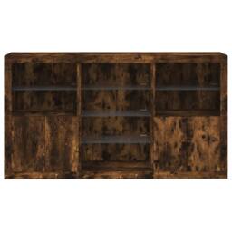 Berkfield Home Sideboard with LED Lights Smoked Oak 181.5x37x100 cm in Brown - thumbnail 6