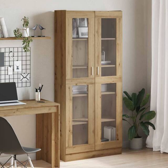 Berkfield Home Highboard Artisan Oak 82.5x30.5x185 cm Engineered Wood in Brown - image 1