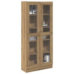 Berkfield Home Highboard Artisan Oak 82.5x30.5x185 cm Engineered Wood in Brown - thumbnail 2