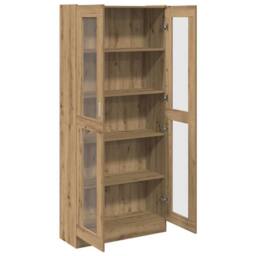 Berkfield Home Highboard Artisan Oak 82.5x30.5x185 cm Engineered Wood in Brown - thumbnail 7