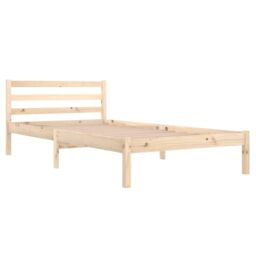 Berkfield Home Day Bed Solid Wood Pine 100x200 cm in Brown - thumbnail 3