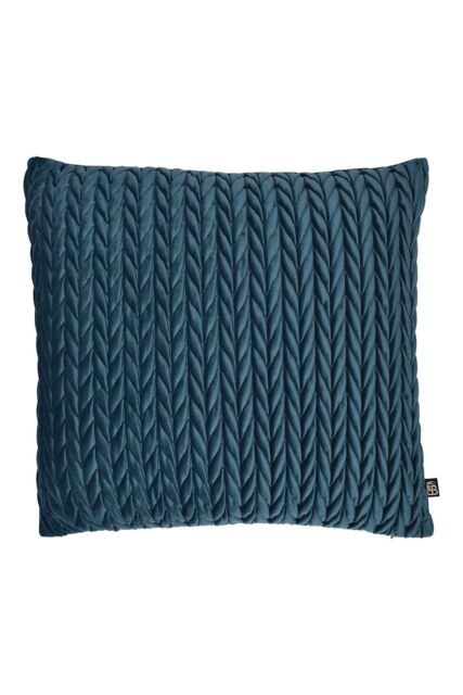 Laurence Llewelyn-Bowen 'Amory' Luxe Velvet Filled Cushion in Teal - Size: 43 cm x 43 cm - image 1