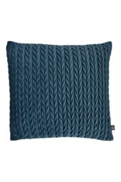 Laurence Llewelyn-Bowen 'Amory' Luxe Velvet Filled Cushion in Teal - Size: 43 cm x 43 cm