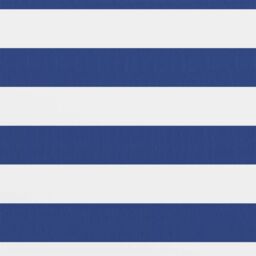 Berkfield Home Balcony Screen White & Blue 120x400 cm Oxford Fabric - thumbnail 2