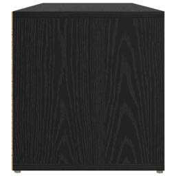 Berkfield Home TV Cabinet with Storage Black oak Engineered Wood - thumbnail 6