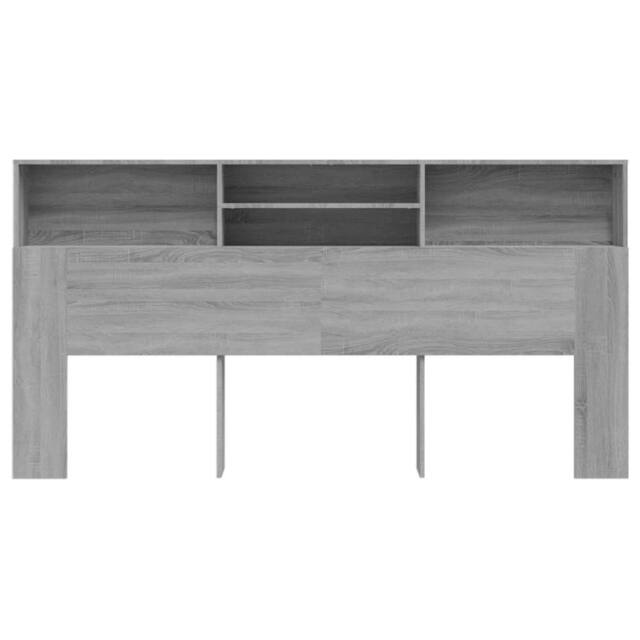 Berkfield Home Headboard Cabinet Grey Sonoma 200x19x103.5 cm - image 1