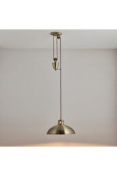 Netlighting Polka Dome Ceiling Pendant Light Antique Brass E27 in Gold - thumbnail 2