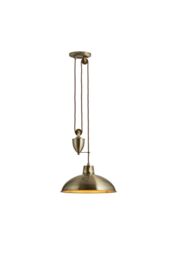 Netlighting Polka Dome Ceiling Pendant Light Antique Brass E27 in Gold