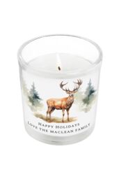 Personalised Memento Company Personalised Water Colour Stag Candle Jar in Off-White - thumbnail 1