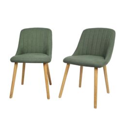 Home Garden Direct Emilia - Dining Chairs in Premium Textured Linen (Set of 2) in Green - thumbnail 5