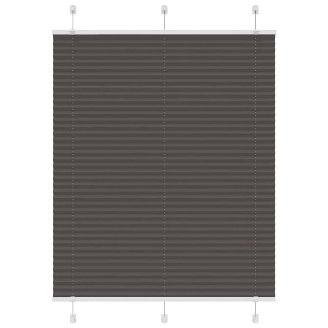 Berkfield Home Pleated Blind Black 105x100 cm Fabric Width 104.4 cm Polyester - image 1
