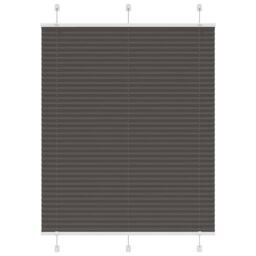 Berkfield Home Pleated Blind Black 105x100 cm Fabric Width 104.4 cm Polyester - thumbnail 1