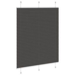 Berkfield Home Pleated Blind Black 105x100 cm Fabric Width 104.4 cm Polyester - thumbnail 4