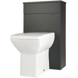 Clifton Matt Dark Grey 500mm Bathroom Standing WC Unit in Charcoal - thumbnail 3