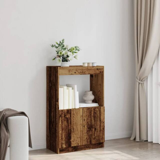 Berkfield Home Highboard Old Wood 63x33x100 cm Engineered Wood in Brown - Size: 63 x 33 x 100 cm - image 1