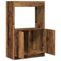 Berkfield Home Highboard Old Wood 63x33x100 cm Engineered Wood in Brown - Size: 63 x 33 x 100 cm - thumbnail 8