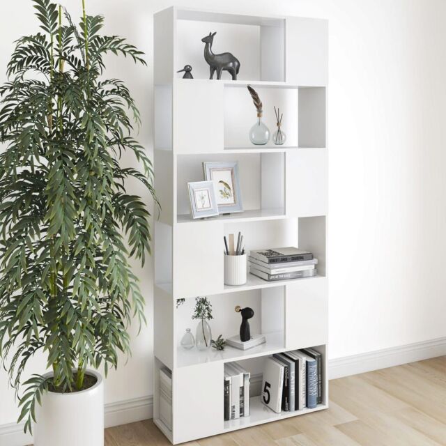 Berkfield Home Book Cabinet Room Divider White 80x24x186 cm Engineered Wood - Size: 80 x 24 x 186 cm - image 1