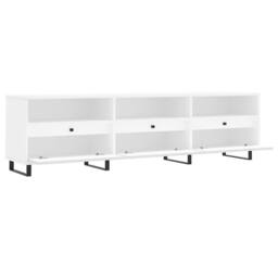Berkfield Home TV Cabinet White 150x30x44.5 cm Engineered Wood - thumbnail 6