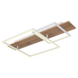 Netlighting Vanni 75x40cm Semi Flush Ceiling Light White Matt 2x LED 3000K - Size: 75x40 cm