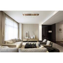 Netlighting Vanni 75x40cm Semi Flush Ceiling Light White Matt 2x LED 3000K - Size: 75x40 cm - thumbnail 6