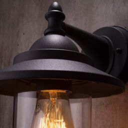 CGC Lighting Ryder Outdoor Outside Wall Light (Black with Natural White Bulb) in Black - thumbnail 3