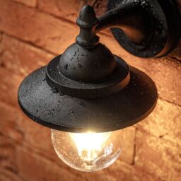 CGC Lighting Ryder Outdoor Outside Wall Light (Black with Natural White Bulb) in Black - thumbnail 2