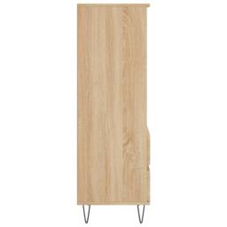 Berkfield Home Highboard Sonoma Oak 40x36x110 cm Engineered Wood in Light Oak - Size: 40 x 36 x 110 cm - thumbnail 7