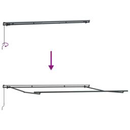 Berkfield Home Manual Retractable Awning in Yellow & Orange, 450x300 cm - thumbnail 9