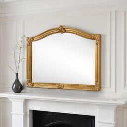 Yearn Mirrors Classic Arched Mantle Mirror Gold 130(w)x89cm(h) - thumbnail 2