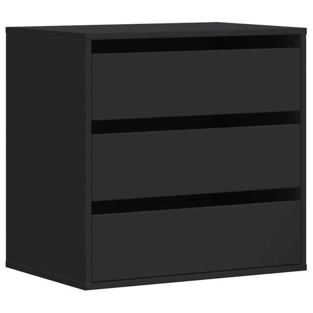 Berkfield Home Corner Chest of Drawers Black 60x41x58 cm Engineered Wood - Size: 60 x 41 x 58 cm - image 1