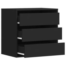 Berkfield Home Corner Chest of Drawers Black 60x41x58 cm Engineered Wood - Size: 60 x 41 x 58 cm - thumbnail 5